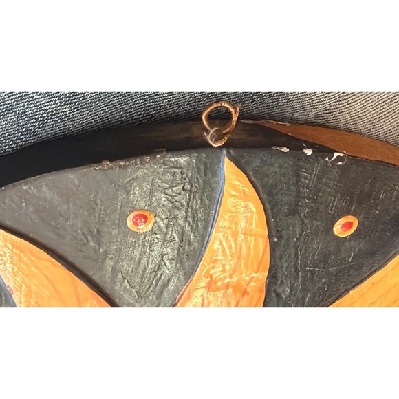 Crescent Celestial Moon Sun Stars Round VINTAGE Wood Decor 11" Y2K 90/s - Picture 4 of 4